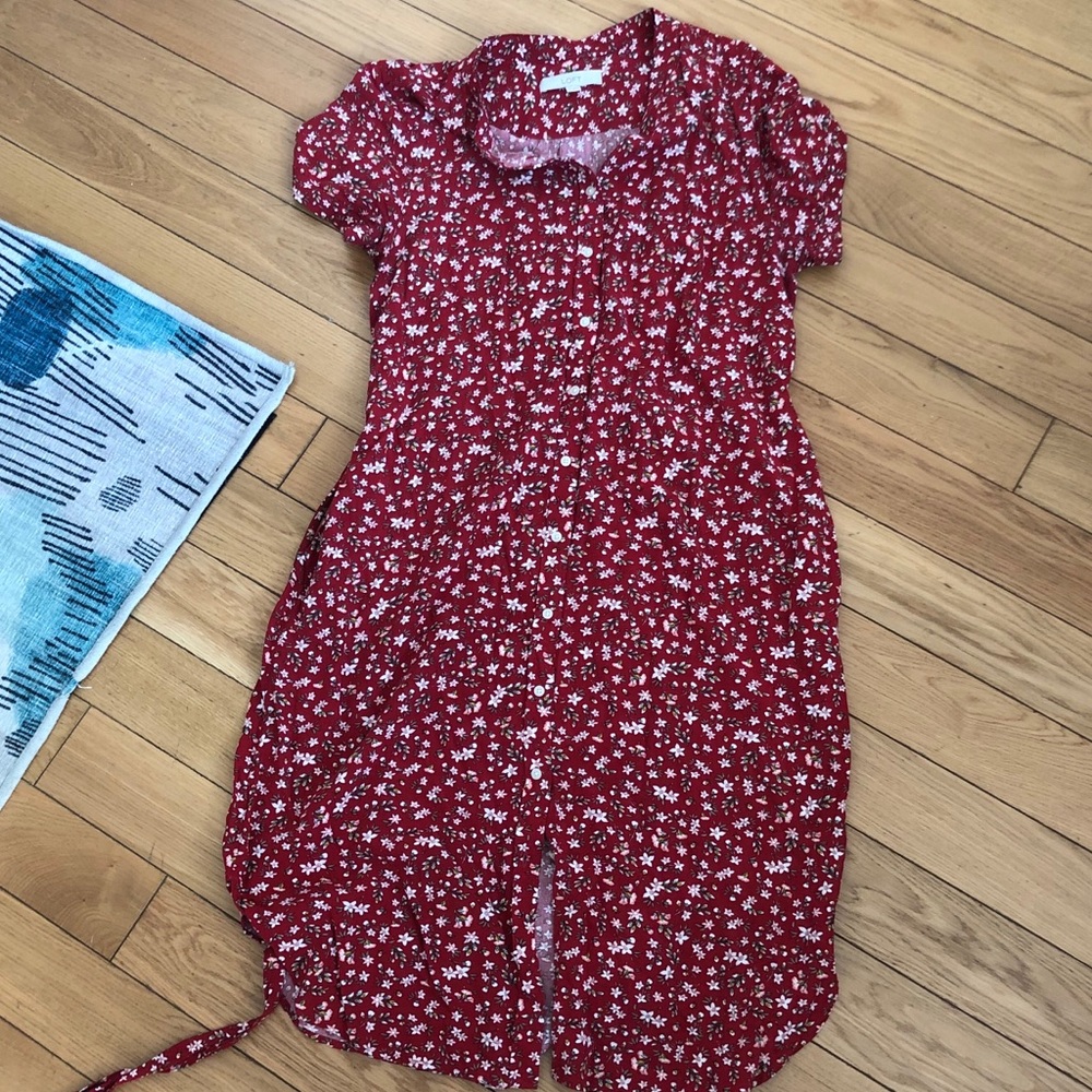 Loft Floral Shirt Dress  / 14